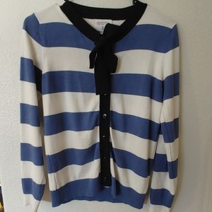 Striped sweater with ties